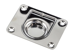 Ручка палубная потайная 76х56х1 мм нержавеющая сталь подпружиненная (11465)